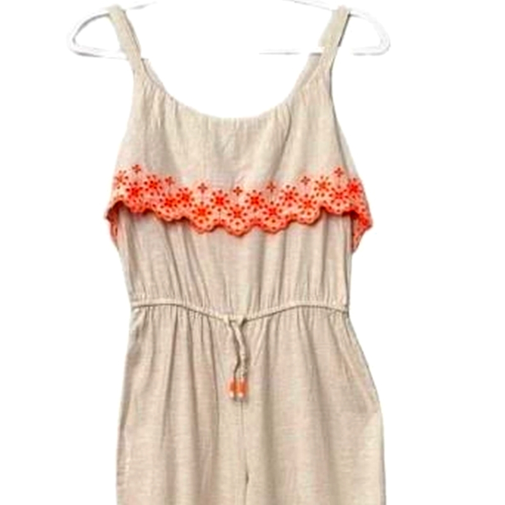 Beautiful biege flowered jumpsuit